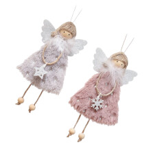 4St Xmas Engelpoppen Hangers Zachte Stoffen Kerstdecor Ornament