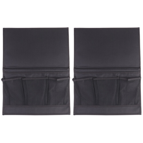 2Pièces Poche Rangement Suspendue Noire Pour Lit Chambre Rangée 1