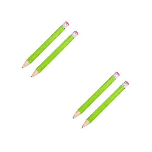 4Pièces Crayons Verts Bois Gros Pour Avec Solide 1
