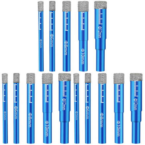 3Ensembles Forets Carrelage Bleus Perçage Sec Pour Granit Verre 1
