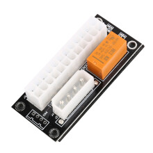 Dual PSU Power Supply Sync Adapter Add2Psu ATX 24Pin to 4Pin  Synchronous Connector Riser Cable Miner Mining
