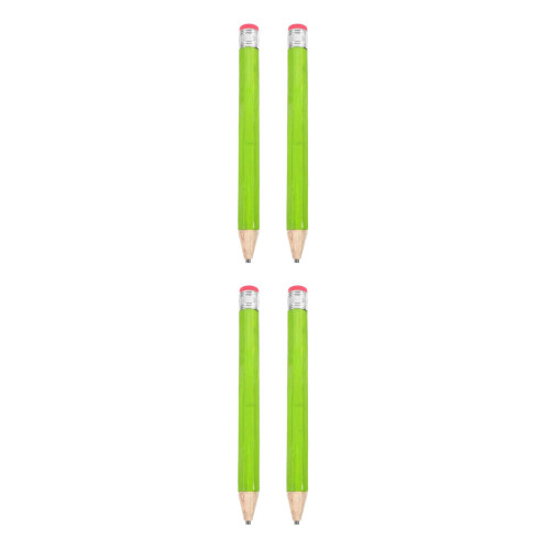4Pièces Crayons Verts Bois Gros Pour Avec Solide 2