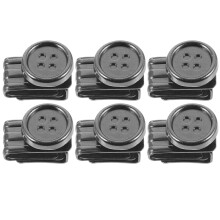 12Pcs Silver Iron No Sew Buttons for Men's Suspenders and Jeans Clip