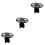 3Pièces Support Pinceaux Noir Rangement Durable 5