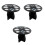 3Pièces Support Pinceaux Noir Rangement Durable 3