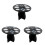 3Pièces Support Pinceaux Noir Rangement Durable 2