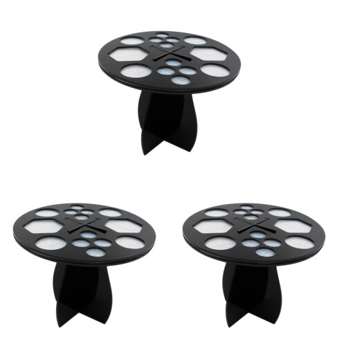 3Pièces Support Pinceaux Noir Rangement Durable 1