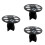 3Pièces Support Pinceaux Noir Rangement Durable 6