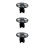 3Pièces Support Pinceaux Noir Rangement Durable 8