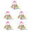 5Sets Assorted Color Small Dress with Mini Hat Mesh Material 8