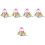 5Sets Assorted Color Small Dress with Mini Hat Mesh Material 6