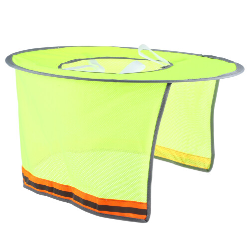 5Pcs Construction Hard Hat Sun Shade Yellow Full Brim Visor Neck Guard 1