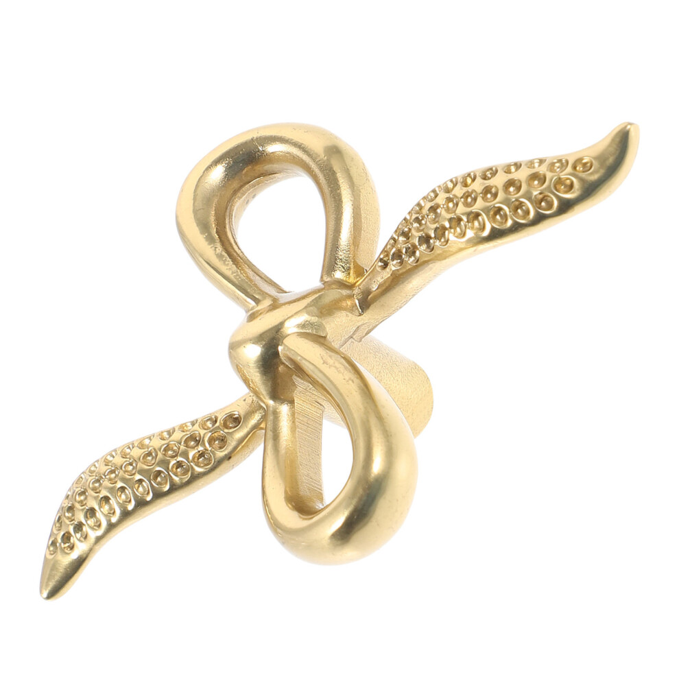 5Pcs Golden Brass Door Handle Bowknot Metal Drawer Pulls For Cabinets 353813210853