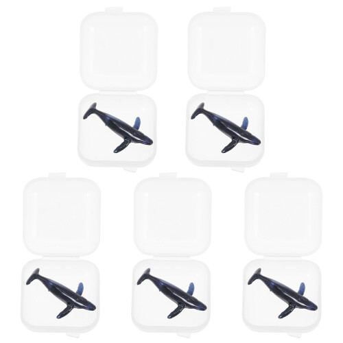 20Pièces Modèles Baleines Silicone 3D Multicolores Pour Décoration DIY 1