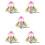 5Sets Assorted Color Small Dress with Mini Hat Mesh Material 10