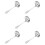 5Pcs Stainless Steel Serving Ladles Silver Kitchen Soup Spoons 10