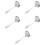 5Pcs Stainless Steel Serving Ladles Silver Kitchen Soup Spoons 9