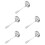 5Pcs Stainless Steel Serving Ladles Silver Kitchen Soup Spoons 8