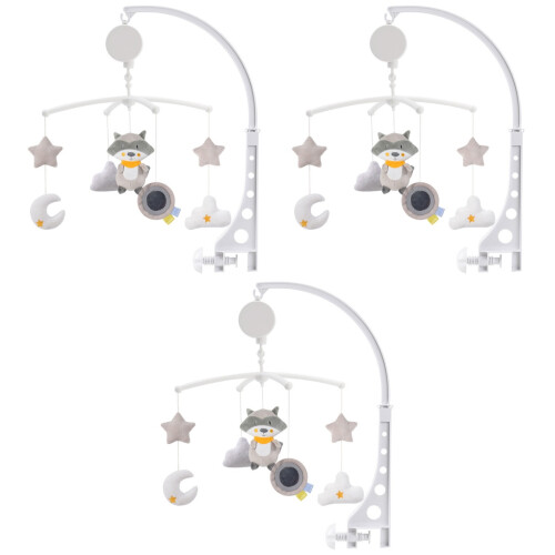 3Pièces De Lit Bébé Multicolores Jouet Calmant Rotatif 2