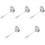 5Pcs Stainless Steel Serving Ladles Silver Kitchen Soup Spoons 5