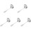 5Pcs Stainless Steel Serving Ladles Silver Kitchen Soup Spoons 4