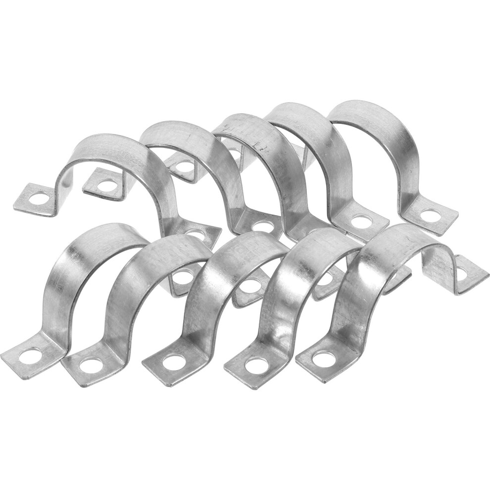 30Pcs Galvanized U Bracket Pipe Clamps Heavy Duty Silver Tube Holder 063188949943