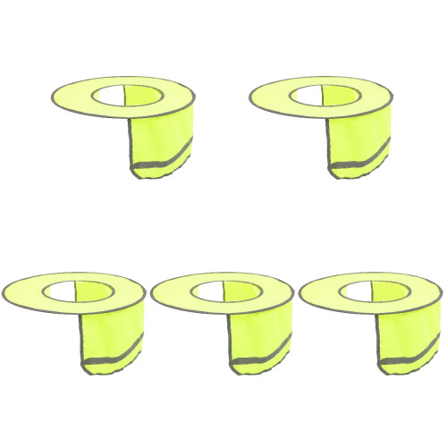 5Pcs Reflective Hard Hat Sunshade Yellow Full Brim Neck Protector 2