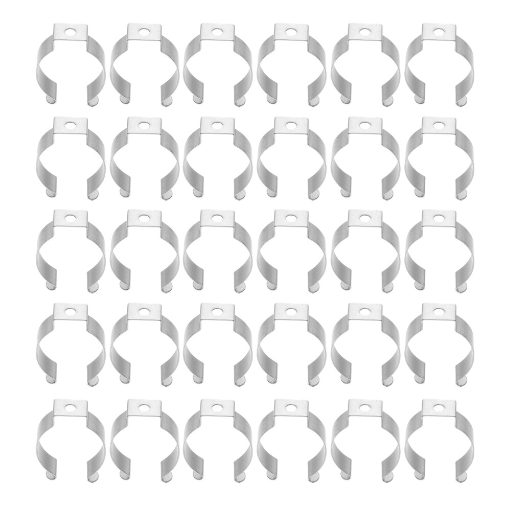 200Pcs Durable Silver Led Tube Clamps Holders For Light Bulbs Fixing 352635378901