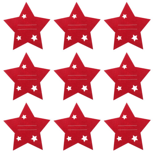48Pcs Xmas Party Red Felt Cutlery Holders Star Pattern 1