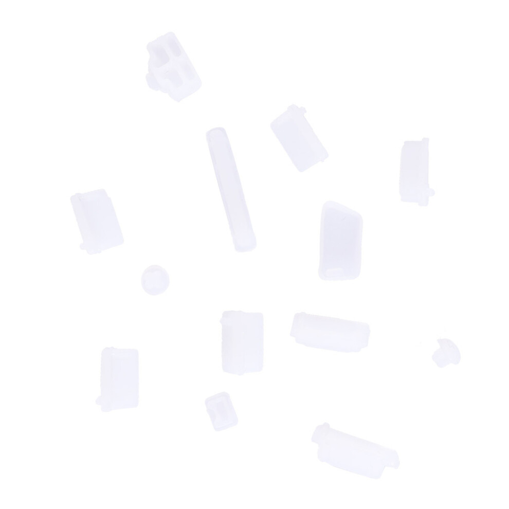26Pcs Soft Transparent Silicone Charger Port Dust Covers For Usb Plugs 353813213397