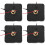 4Sets DIY Clock Making Kit Black Battery Operated Quiet Movement 6