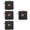 4Sets DIY Clock Making Kit Black Battery Operated Quiet Movement 8
