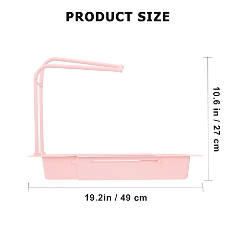 2Stk Teleskop Spülbecken Halter Rosa Organizer 1