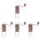 4Pcs Hand Coffee Grinder Portable Manual Mill Light Brown 3