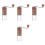 4Pcs Hand Coffee Grinder Portable Manual Mill Light Brown 4