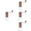 4Pcs Hand Coffee Grinder Portable Manual Mill Light Brown 7