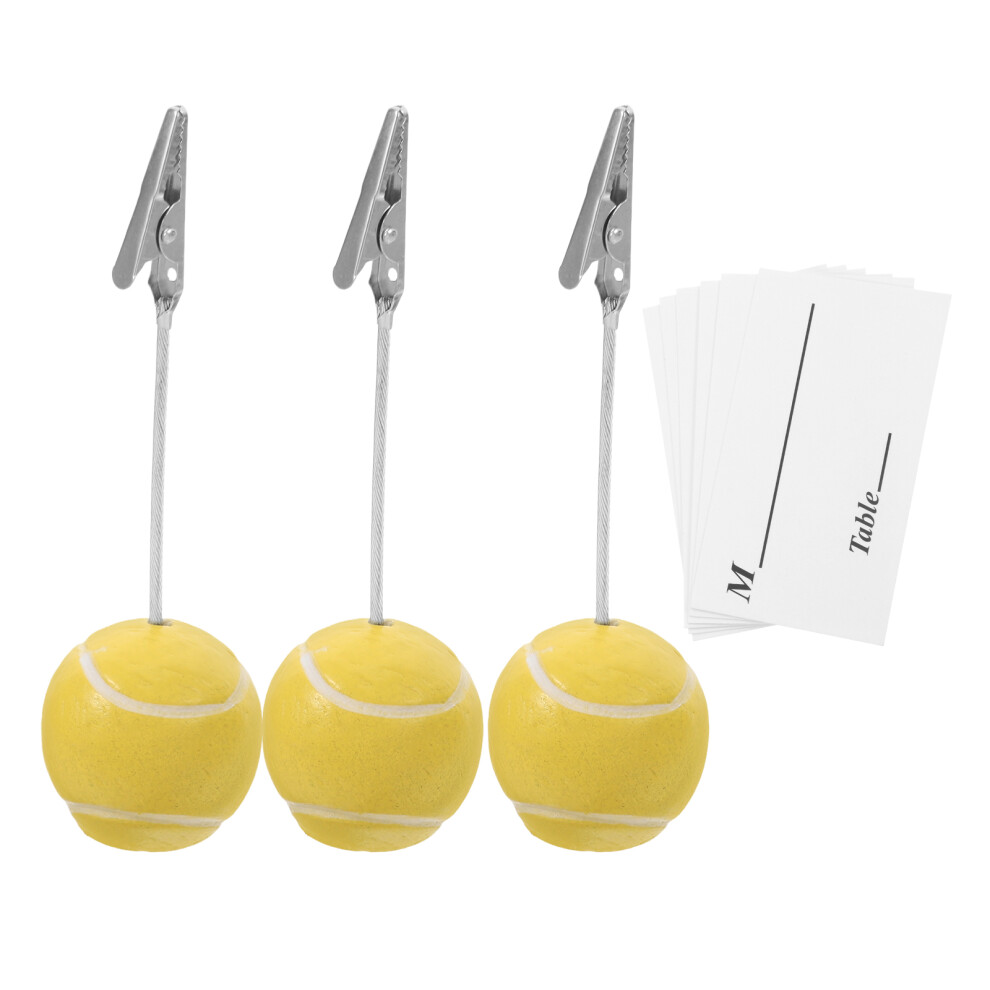 Photos - Other Furniture 15Pcs Yellow Resin Ball Clip Holder Table Number Display Memo Stand