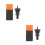 2Pcs Sturdy Steel Rivet Nuts Ergonomic Mandrel Nose Pieces 4