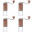 4Pcs Hand Coffee Grinder Portable Manual Mill Light Brown 6