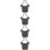 4Pcs Coffee Rain Chains for Downspouts Butterfly Shape Durable Alloy 8