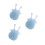 3Pcs Sky-Blue Silk Cartoon Covers for Ski Snowboard Use 6