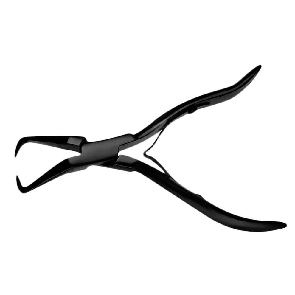 Solustre Unisex Black Stainless Steel Hair Extension Removal Pliers Fine Tip Tool