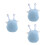 3Pcs Sky-Blue Silk Cartoon Covers for Ski Snowboard Use 7