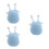 3Pcs Sky-Blue Silk Cartoon Covers for Ski Snowboard Use 9