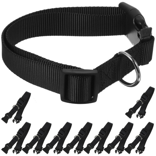 30Pcs Black Adjustable Livestock Collars Durable for Sheep Goat Cattle 1