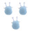 3Pcs Sky-Blue Silk Cartoon Covers for Ski Snowboard Use 4
