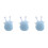 3Pcs Sky-Blue Silk Cartoon Covers for Ski Snowboard Use 8