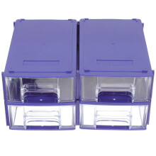 8Pcs Blue Plastic Repair Parts Box Stackable Household Container
