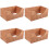 4Pcs Wooden Hat Display Holder Coffee Storage Box Craft Organizer 7