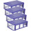 8Pcs Blue Plastic Repair Parts Box Stackable Household Container 9